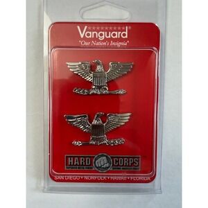 New Vanguard Rank Insignia Pins Air Force Reg Special Colonel Silver Tone